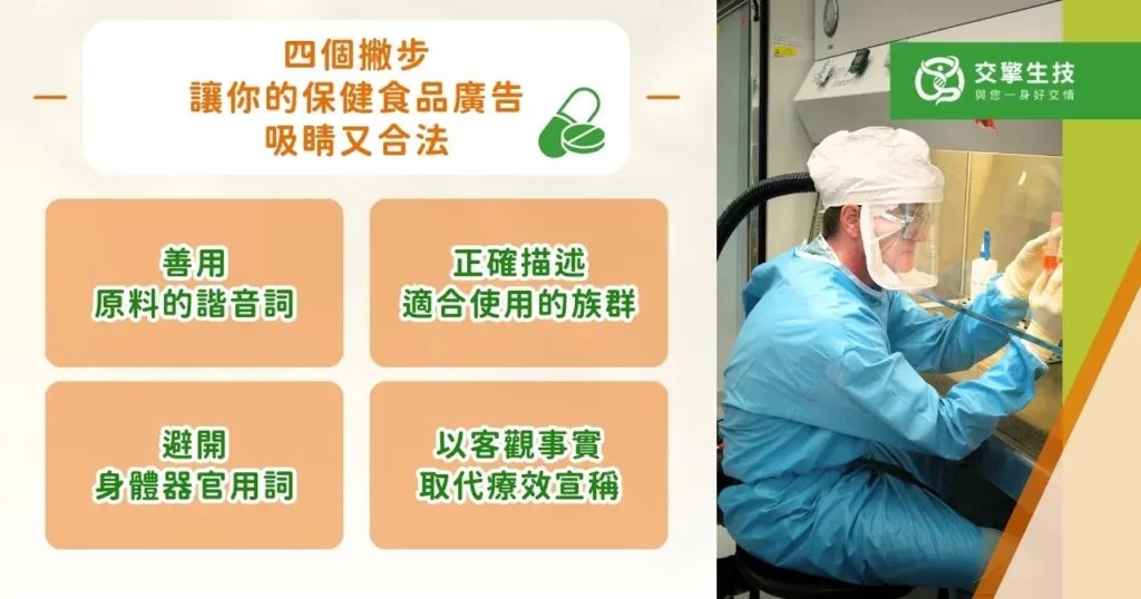 保健食品法規 4 重點解析!助你推廣保健食品不違規! 2 四個撇步讓你的保健食品廣告吸睛又合法